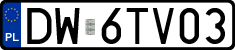 License plates of Poland, Regular car plates