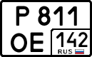 License plate Russia, Cars