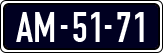 License plate of the Netherlands, Imported oldtimers (cars)