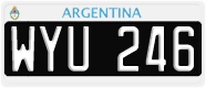 License plate of Argentina, Cars (1995, ABC 123)