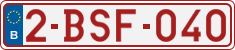 License plate of Belgium, Regular plates (2010)