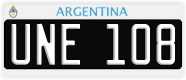 License plate of Argentina, Cars (1995, ABC 123)