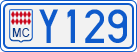 License plate of Monaco, Cars
