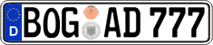 German license plate, Regular plates