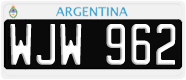 License plate of Argentina, Cars (1995, ABC 123)