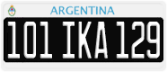 License plate of Argentina, Trailers (1995, 101 ABC 123)