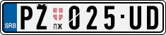 License plate of Serbia, Cars