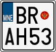 License plate of Montenegro, Motorcycles