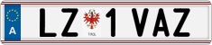 License plate of Austria, Regular plates