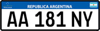 License plate of Argentina, Cars (Mercosur, AB 123 CD)