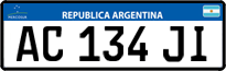 License plate of Argentina, Cars (Mercosur, AB 123 CD)