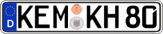 German license plate, Regular plates