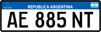 License plate of Argentina, Cars (Mercosur, AB 123 CD)