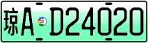 License plate of China, Electric vehicles