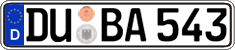 German license plate, Regular plates