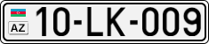 License plate of Azerbaijan, Cars