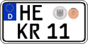German license plate, Regular plates