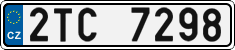 License plate of the Czech Republic, Cars (2001)