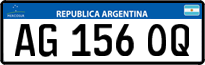 License plate of Argentina, Cars (Mercosur, AB 123 CD)