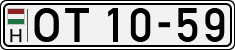 license plates of Hungary, Oldtimers (1990)