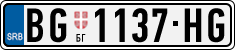 License plate of Serbia, Cars