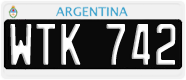 License plate of Argentina, Cars (1995, ABC 123)
