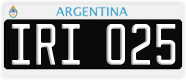 License plate of Argentina, Cars (1995, ABC 123)