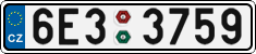 License plate of the Czech Republic, Cars (2001)