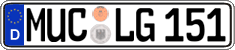 German license plate, Regular plates