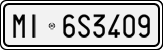 License plate of Italy, Cars (1927 year series)