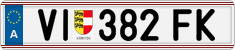 License plate of Austria, Regular plates