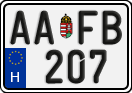license plates of Hungary, Regular plates (2022)