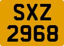 License plate of the United Kingdom, Northern Ireland (1966)