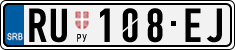 License plate of Serbia, Cars