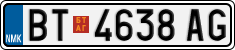License plate of North Macedonia, Regular plates (2012)