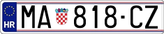 License plate of Croatia, Regular plates