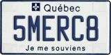 Quebec, Vanity Plates