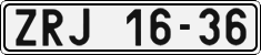 License plate of the Czech Republic, Cars (1960)