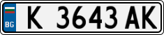 License plate of Bulgaria, Cars