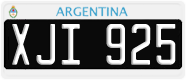 License plate of Argentina, Cars (1995, ABC 123)