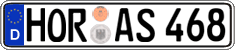 German license plate, Regular plates