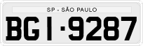 License plate of Brazil, Private owners (1990)