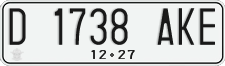 License plate of Indonesia, Regular plates