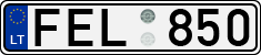 License plate of Lithuania, Cars