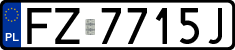 License plates of Poland, Regular car plates