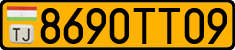 License plate of Tajikistan, Public transport (2009)