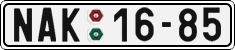 License plate of the Czech Republic, Cars (1960)