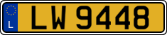 License plate of Luxembourg, 2003 year system