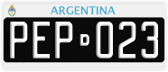 License plate of Argentina, Cars (1995, ABC 123)