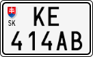 License plate of Slovakia, Motorcycles